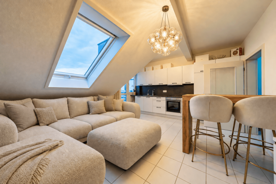 Wohnen/K�che Visualisierung Dachgeschosswohnung Mannheim
