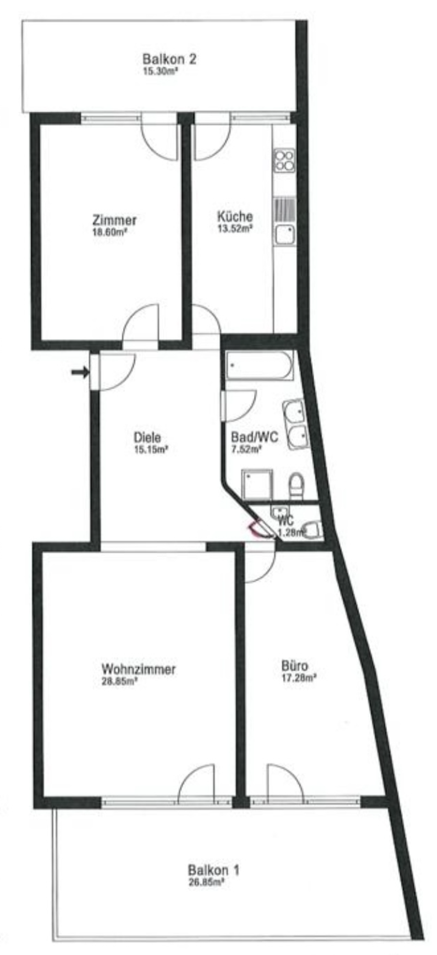 Grundriss Etagenwohnung Plankstadt