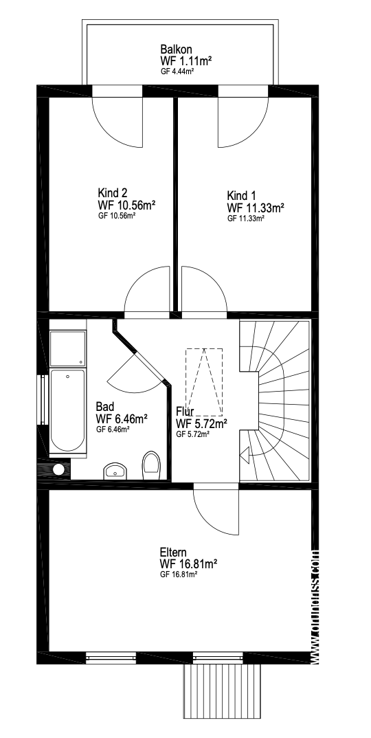 Obergeschoss Doppelhaush�lfte Schwetzingen