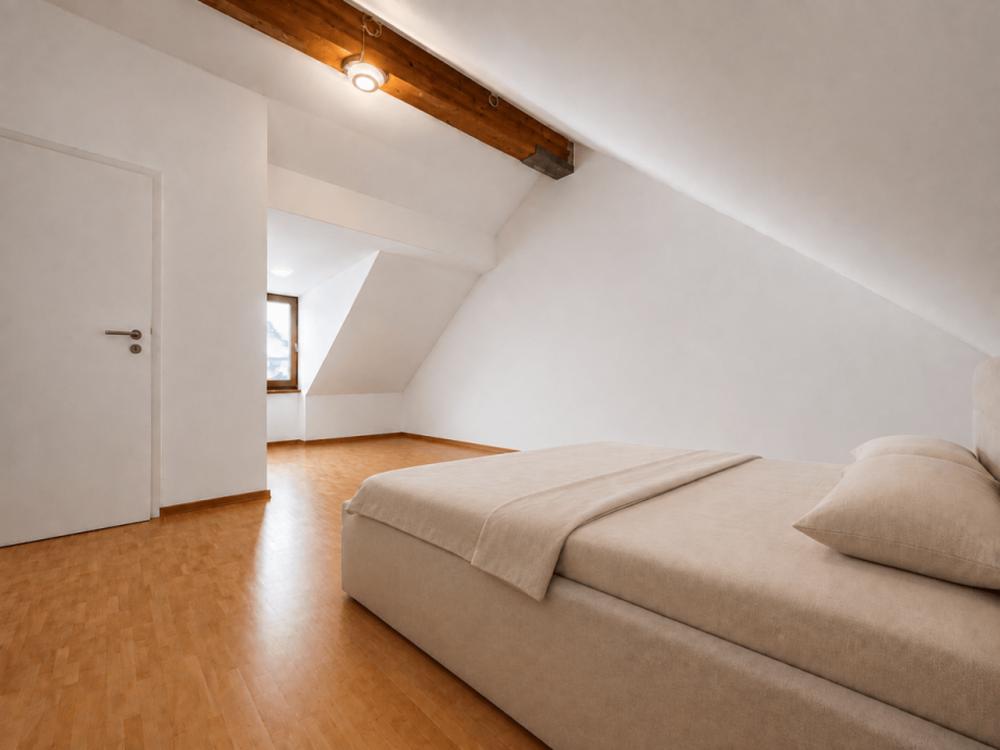 Schlafzimmer-Visualisierung Maisonettewohnung Schwetzingen