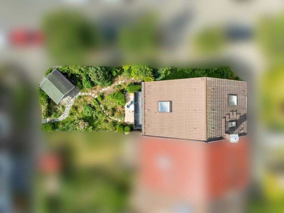 Vogelperspektive Reihenendhaus Mannheim