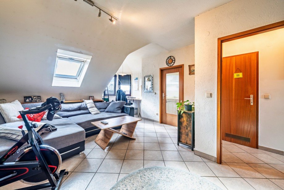 Wohnzimmer Dachgeschosswohnung Mannheim
