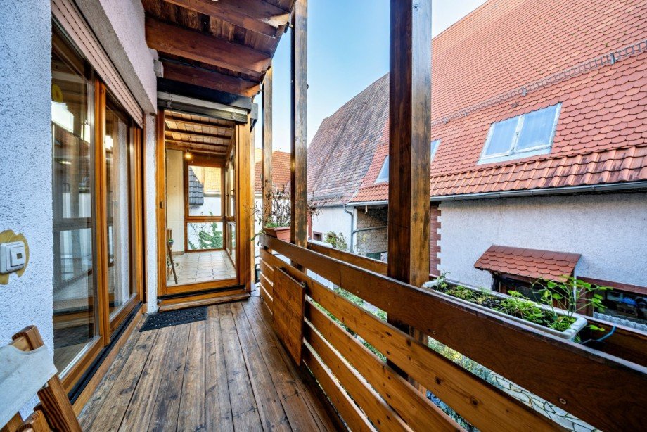 Balkon unten Maisonettewohnung Mannheim