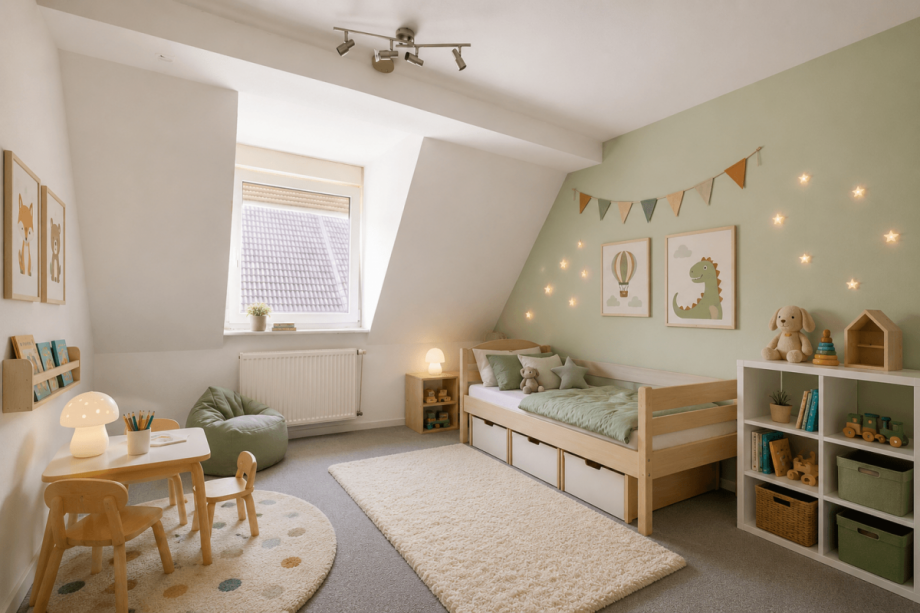 Kinderzimmer-DG-Visualisierung Zweifamilienhaus Hockenheim