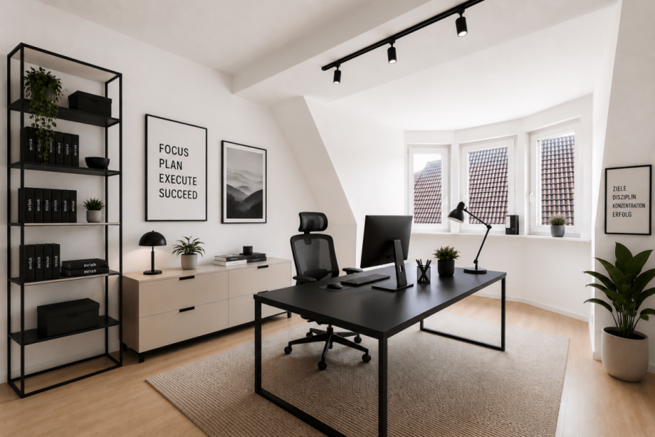 Arbeitszimmer-/Kinderzimmer-Visualisierung-DG Zweifamilienhaus Hockenheim