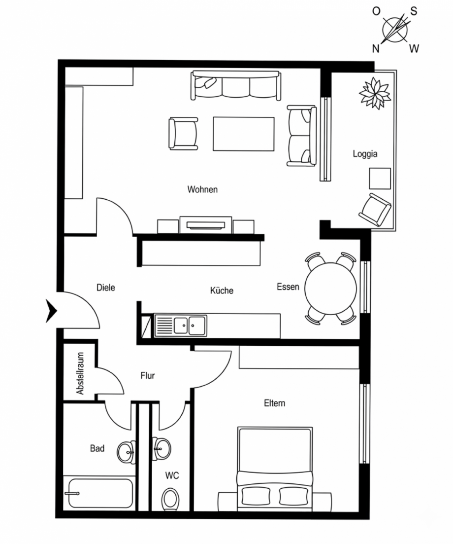 Grundriss Etagenwohnung Br�hl