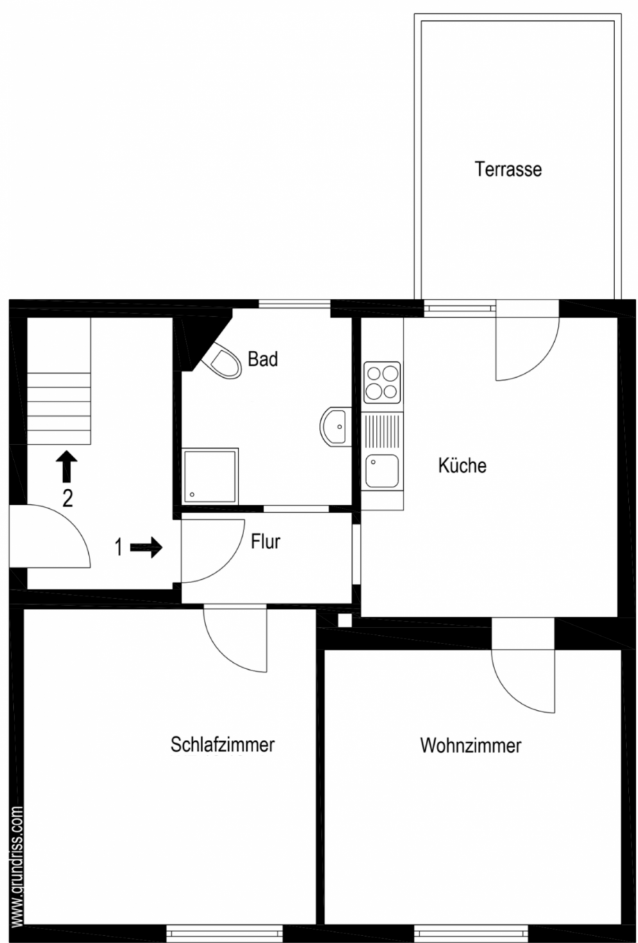 Grundriss-EG Zweifamilienhaus Hockenheim