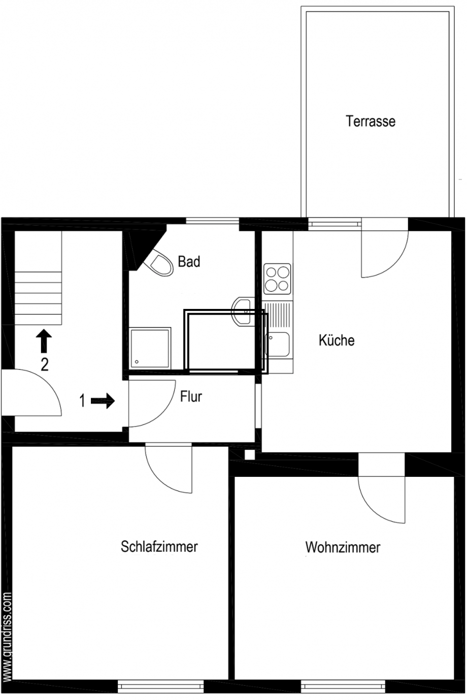 Grundriss-EG Zweifamilienhaus Hockenheim
