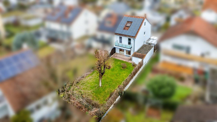 Luftaufnahme Doppelhaush�lfte Schwetzingen