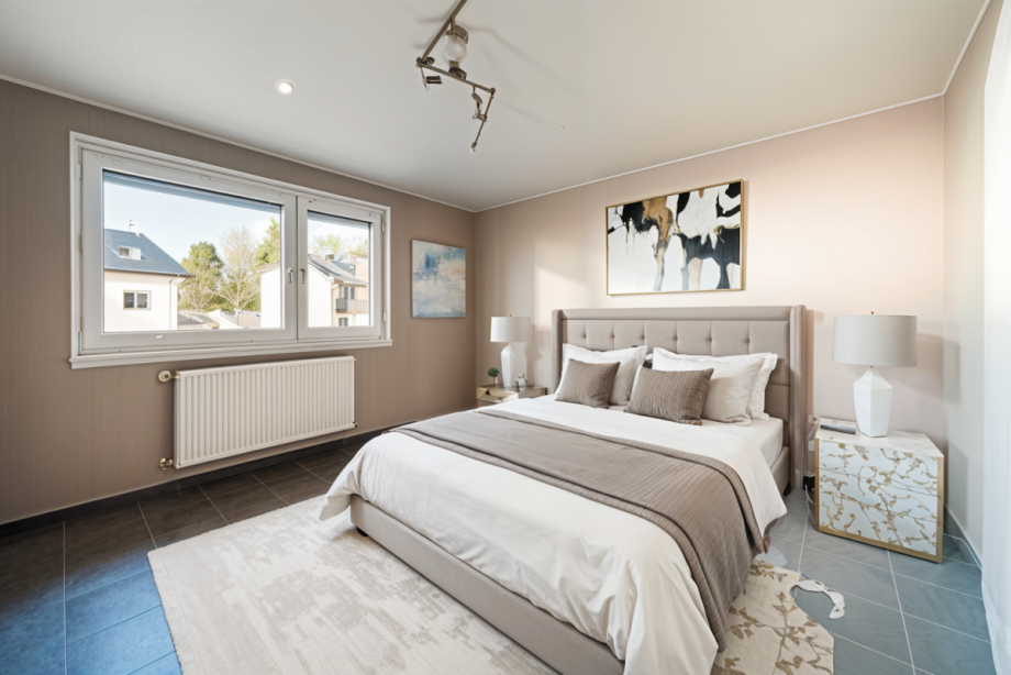 Schlafzimmer Einrichtungsbeispiel Doppelhaush�lfte Bammental